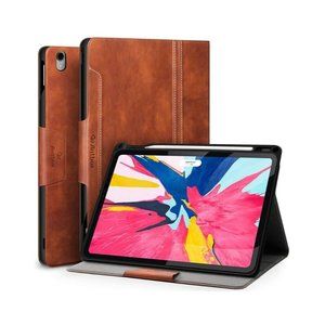 Antbox iPad Pro 11 2018 PU Leather Auto Sleep/Wake Brown Smart Cover Case